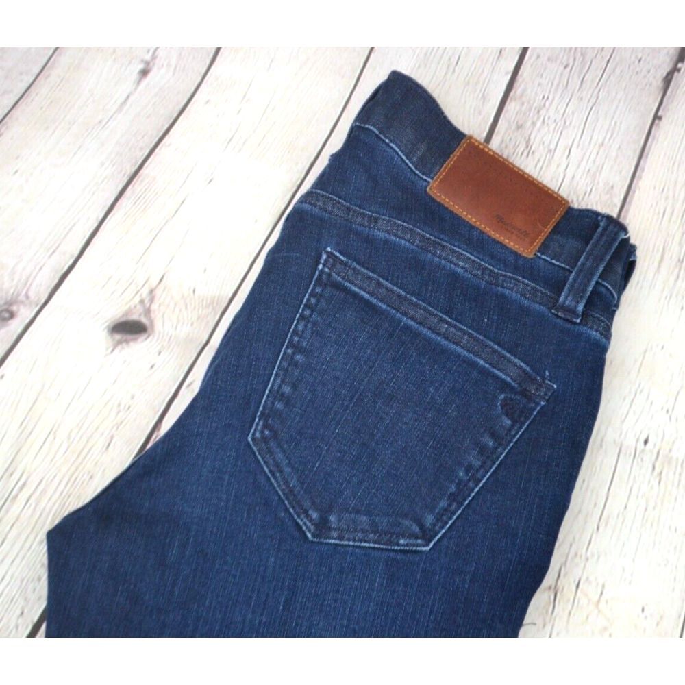 MADEWELL Women's Skinny Skinny Denim‎ Jeans SIZE 26 Dark Wash Zippered Ankle